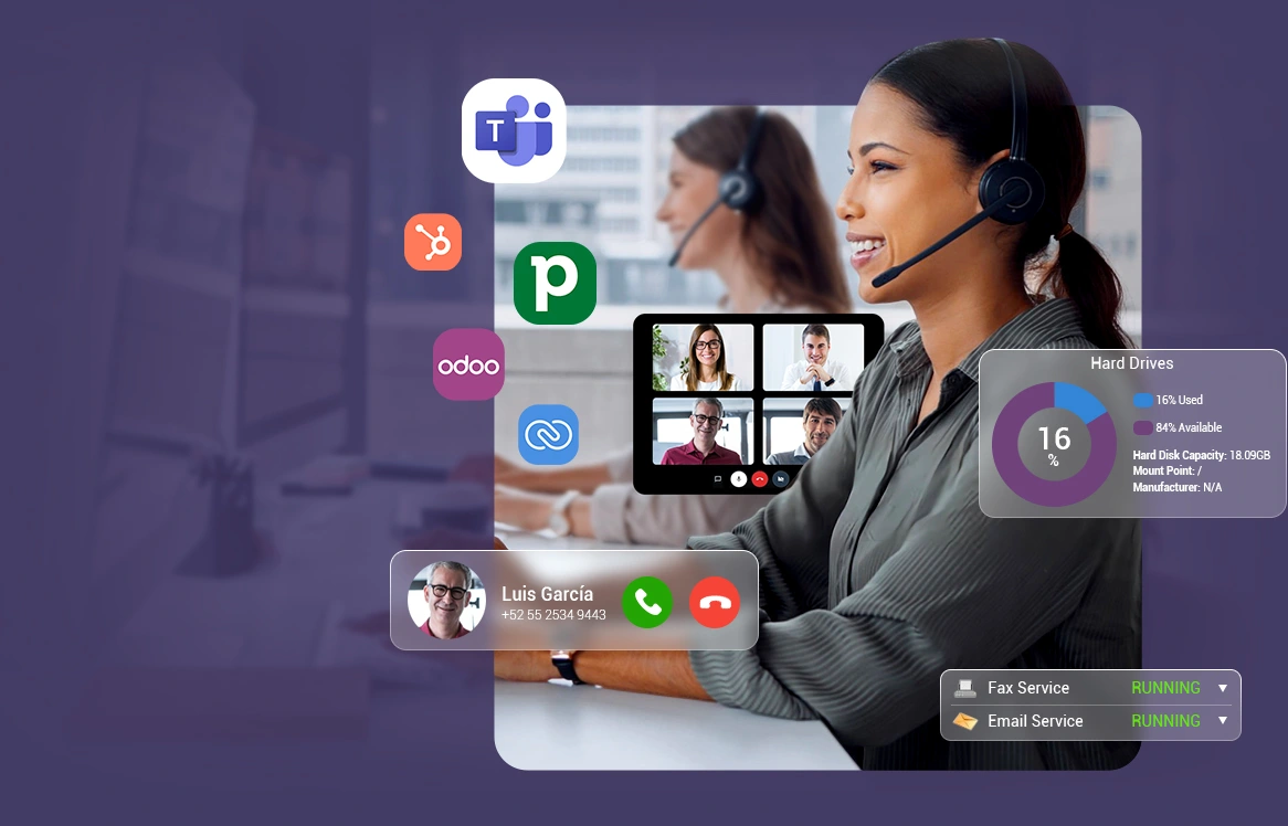 Cloud phone system illustration